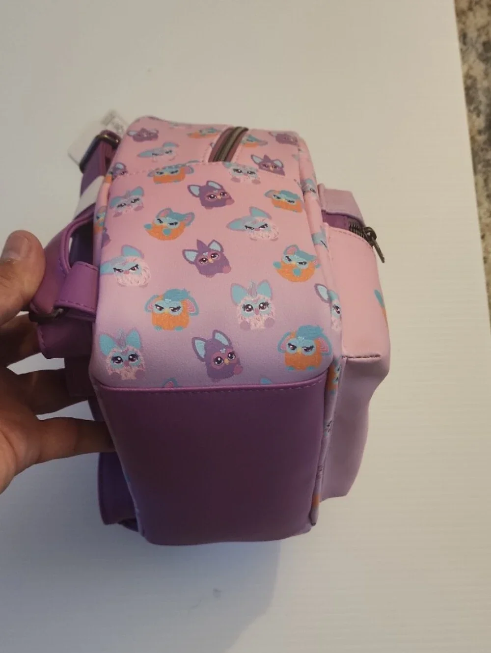 Loungefly  Furby Patterned Pink Mini Backpack. NWT